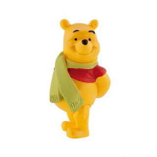 Bullyland 12327 - Spielfigur, Walt Disney Winnie Puuh mit Schal, ca. 6,1 cm groß