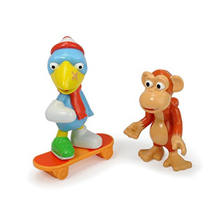 Dickie Toys - Helden der Stadt, das Figuren-Set mit Kasimir Krähe und Anton dem Affen, inkl. Skateboard mit Freilauf und Sammelkarte mit Geheimcode