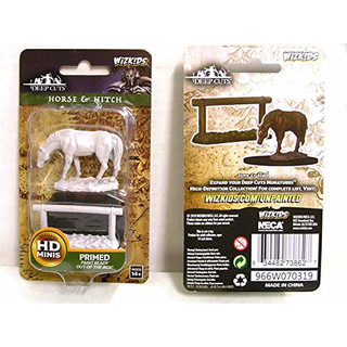 WizKids Deep Cuts Unpainted Miniatures - Horse & Hitch - English