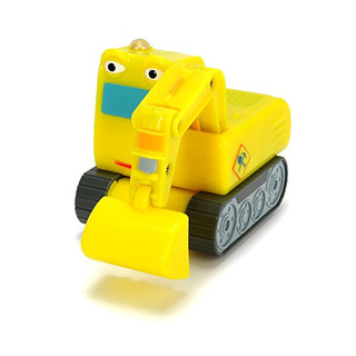 Dickie Toys - Helden der Stadt, Bernd Bagger, der Bagger mit Licht, originalen Liedern, Sounds und Freilauffunktion, inkl. Sammelkarte mit Geheimcode