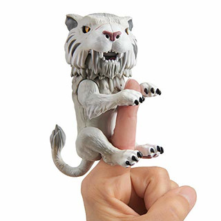 Wow Wee 3971 Fingerlings Untamed Baby Sabre Tooth Silvertooth, Grau