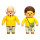 Monchhichi – 81503 – Figur – Articulée Hartholz – Silvius – Set 2, 7,5 cm