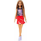Barbie FXL56 - Fashionistas Puppe im rockigen Outfit mit...