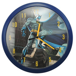 BATMAN Wanduhr, Kunststoff, dunkelblau, 26 x 4 x 26 cm