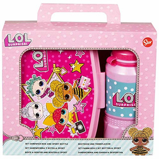 Set Sportflasche Easy 420 ml und Sandwich rechteckig LOL SURPRISE
