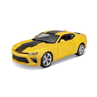 Maisto Chevrolet Camaro SS Bumblebee: Modellauto mit Federung, Maßstab 1:18, Türen und Motorhaube beweglich, Fertigmodell, lenkbar, 24 cm, Rot