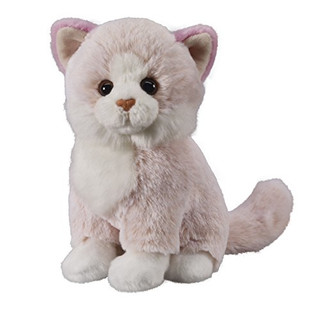 Bauer Spielwaren "Deine Tiere mit Herz" Katze: Sitzendes Kuscheltier aus Softem Plüsch, zum Spielen und Verschenken, Softer Plüsch, 18 cm, rosa (12501)