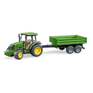 John Deere 5115M mit Bordwandanhänger