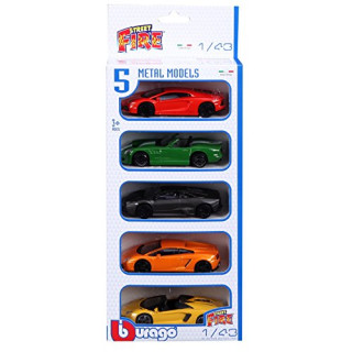 BBurago 18-30005 - Street Fire 1:43 Geschenkset 5er, sortiert