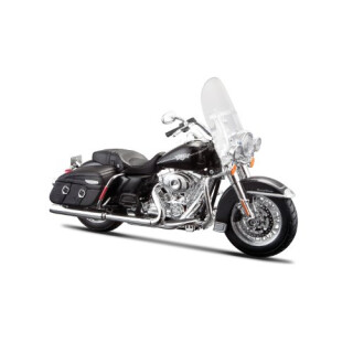 Maisto Harley-Davidson FLHRC Road King Classic 2013: Motorradmodell 1:12, mit Lenkung, beweglichem Ständer und frei rollenden Rädern, schwarz (532322)