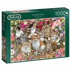 Floral Cats - 1000 Teile