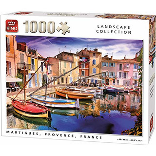 KING 55949 Martigues France Jigsaw Puzzle 1000-Piece, Full Colour