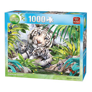King Puzzle Tier Welt – 1000 PC – Sibirischer Tiger