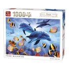 King 5666 Stange Vier Delfine Sea World Puzzle...