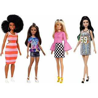 Mattel Barbie Fashionista-Pack mit 4, Spielzeug + 3 Jahre GBK91