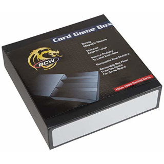 BCW Card Game Box - 3 Row - Black with White