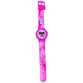 Disney Mädchen-Armbanduhr Violetta LCD-Uhr mit Strass 8x3x27 cm Digital Quarz Plastik 117011