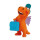 Bullyland 44053 - Spielfigur, kleiner Drache Kokosnuss mit Tasche, ca. 6 cm, bunt