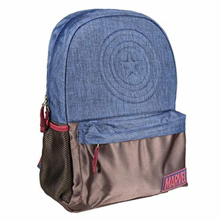 Artesania Cerda Mochila Escolar Instituto Avengers Capitan America School Backpack, 44 cm, Blue (Azul)