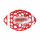 Oball Grab & Rattle Football Baby, Red/White