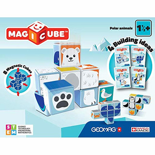 Geomag 134" Magicube Polar Animals Building Set