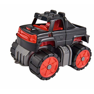 BIG-Power-Worker Mini Monstertruck, kleines Spielzeug Auto ideal für Unterwegs, Reifen aus Softmaterial, rot, schwarz, anthrazit , für Kinder ab 2 Jahren