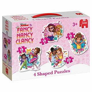 Jumbo 19761 Disney Fancy Nancy – 4-in-1 geformte Puzzles, Multi