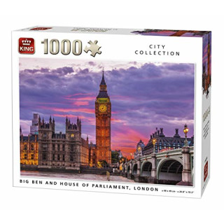 King 5658 Big Ben Uhr und Parliament House London UK City Puzzle (1000 Teile)
