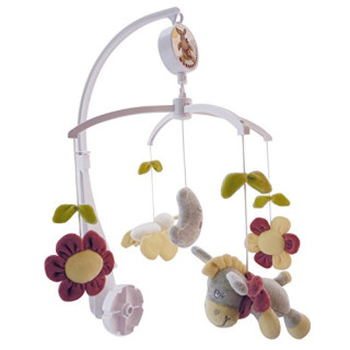 BIECO Musik Mobile Baby, Design: Donkey Darling | Ø 35 cm, Höhe 60 cm | Baby Einschlafhilfe, Spieluhr Baby | Babybett Spielzeug | Mobile Baby Musik | Baby Toys 0-6 Months | Spielt die Melodie LaLeLu