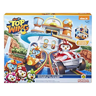 Top Wing Turbo-Piste Spielset, enthält Sprungrampe und Starter für zwei Top Wing Flitzer, Spielzeug für Kinder von 3 bis 5 Jahren