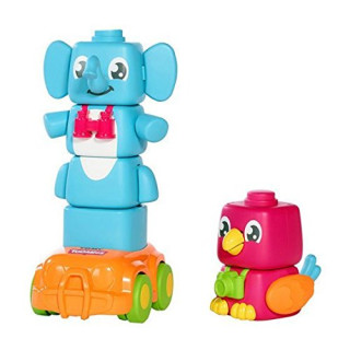 TOMY E72727C Kinder Spielzeug Flapee Stakees mehrfarbig – Hochwertiges Kleinkindspielzeug zum Lernen - vereint Spielzeugauto & Stapelspielzeug – Stapeltiere ab 18 Monate