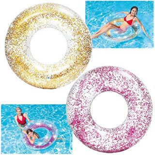 INTEX® 56274 Glitzer-Schwimmreifen Ø 107 cm, Farblich Sortiert