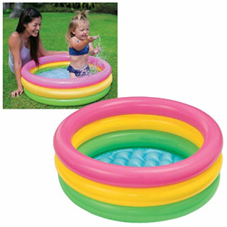 Intex Sunset Glow Baby Pool - Kinder Aufstellpool - Planschbecken - Ø 86 x 25 cm - Für 1-3 Jahre