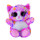 Bauer Spielwaren 14242"Blickfänger Glitter Lashy Katze Plüschtier, pink/bunt, 15 cm