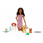 Barbie FXH09 - Hundesitterin und Welpen, brünett