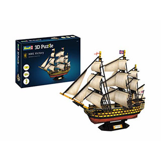 Revell 3D Puzzle 00171 HMS Victory, das Flaggschiff von Admiral Nelson in der Seeschlacht von Trafalgar Die Welt in 3D entdecken, Bastelspass für Jung und Alt, farbig