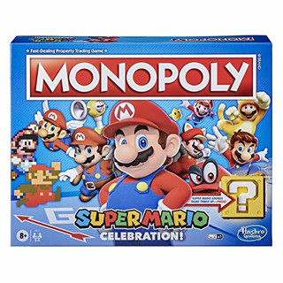 Monopoly Super Mario Celebration Edition Board Game for Super Mario Fans for Ages 8 and Up, with Video Game Sound Effects
