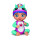 Bandai – Tiny Toes – Interaktive Mini-Babypuppe 14 cm – Luna lacht – Blaues Einhorn – spricht Deutsch – 82788