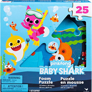 Spin Master 6054917 Baby Shark Foam Puzzle 25 pcs, Multi-Coloured