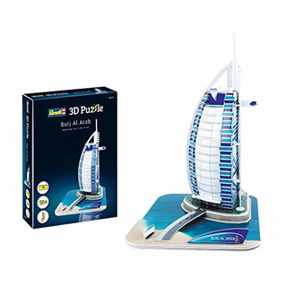 Revell 3D Puzzle 00202 Burj Al Arab - das berühmte Luxushotel in Dubai Die Welt in 3D entdecken, Bastelspass für Jung und Alt, farbig