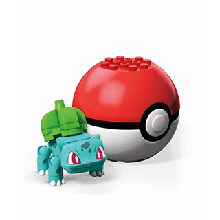 Pokemon Mini Figur Bulbasaur Bisasam mit Pokeball BAU Blocksteine Block - Mega Construx