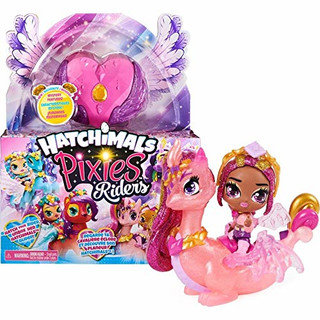 Hatchimals Pixies Riders Crystal Charlotte Pixie und Draggle - Sammelfigur und Fabelwesen zum Reiten und vielen Überraschungen