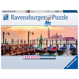 Ravensburger Puzzle 15082 - Gondeln in Venedig - 1000 Teile Puzzle für Erwachsene und Kinder ab 14 Jahren, Puzzle im Panorama-Format