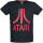 Atari Logo Männer T-Shirt schwarz S 100% Baumwolle Fan-Merch, Gaming, Retrogaming