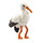 Bauer Spielwaren "Blickfänger Glitter" Storch Plüschtier: Kuscheltier aus softem Plüsch, ideal zum Verschenken, 30 cm, schwarz-weiß (14258)