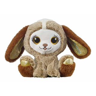 Bauer Spielwaren 14278" Blickfänger Glitter Design Hund Plüschtiere aus superweichem Plüsch mit Glitzeraugen, braun