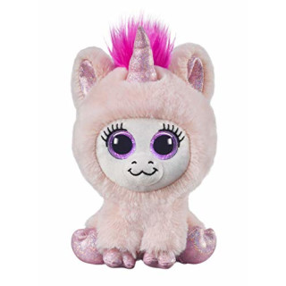 Bauer Spielwaren 14281" Blickfänger Glitter Design Einhorn Plüschtier aus superweichem Plüsch mit Glitzeraugen, rosa