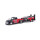 Maisto Design Elite Transporter Ford F1 Pickup (1948) + Ford Mustang GT (1967): Modelltransporter mit Anhänger, 2 Modellautos, Türen zum Öffnen, Maßstab 1:24, 43 cm, rot-schwarz (532751)