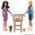 Barbie GRG77 - Mini-Spielset mit Haustier, Zubhörteilen und funktionierendem Tischfußball-Spiel, Thema Spielabend, Geschenk für Kinder von 3 bis 7 Jahren