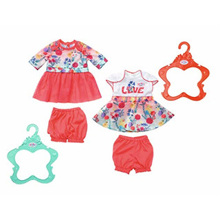 Zapf 826973 Trend Baby Dresses 2 Ass. 43cm Kleidung FÜR Puppen, Bunt